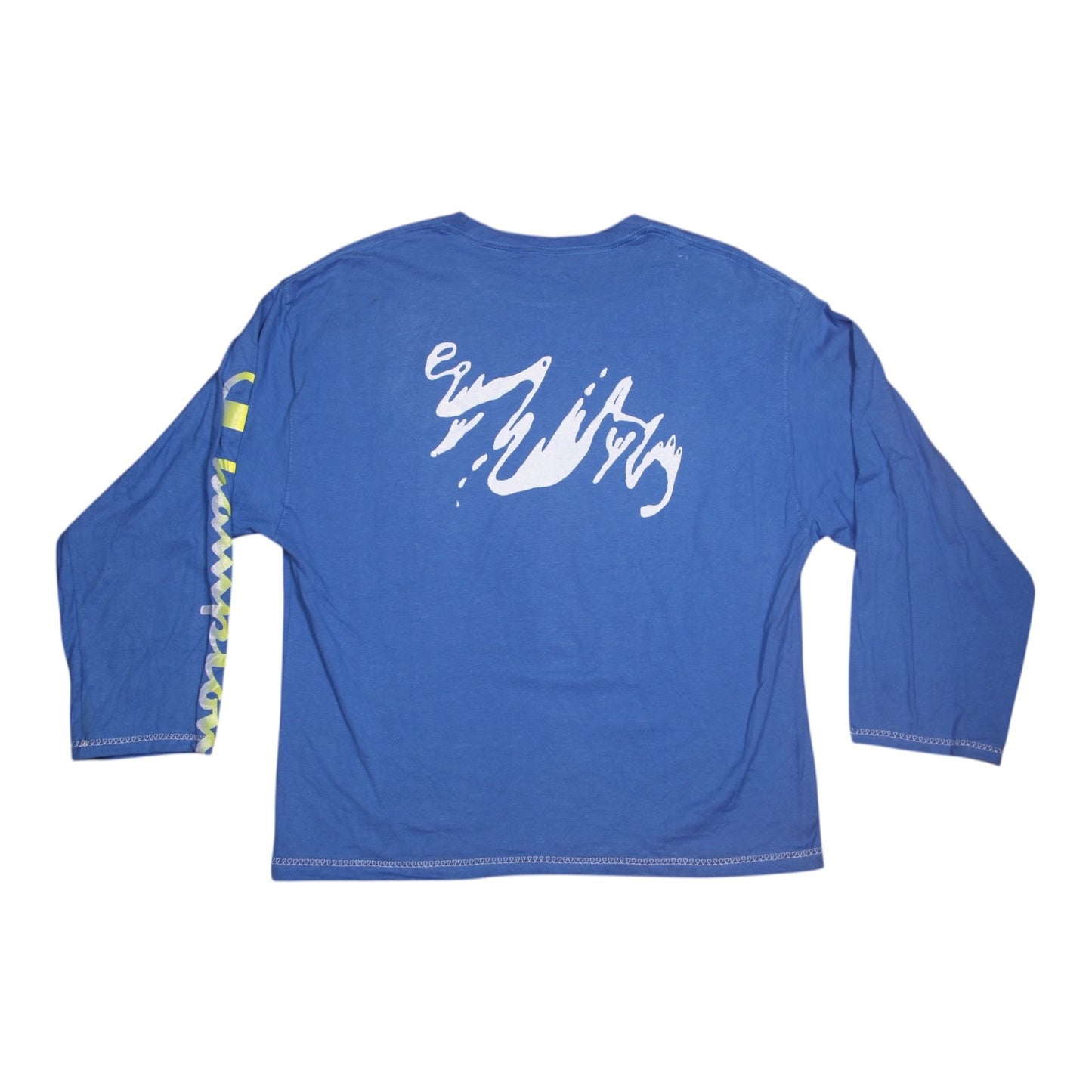 Upcycled Illustrated Screenprint T-shirt (L)