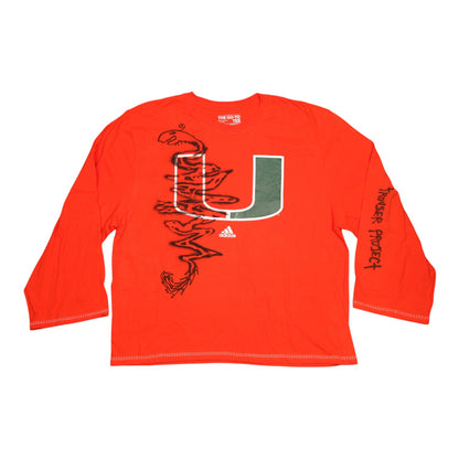 Upcycled Illustrated Screenprint T-shirt (L)