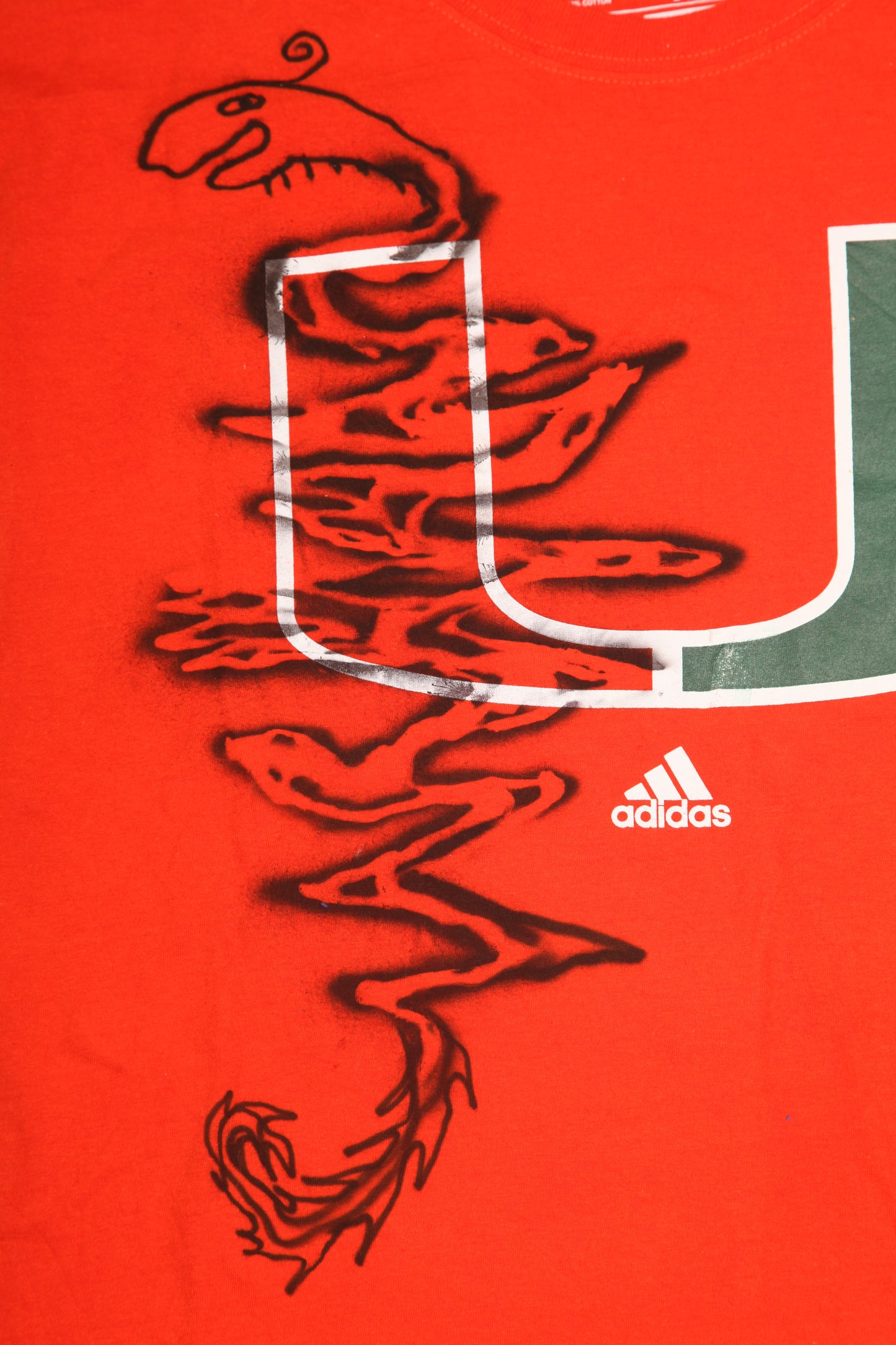 Upcycled Illustrated Screenprint T-shirt (L)