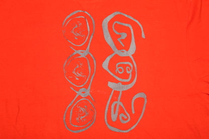 Upcycled Illustrated Screenprint T-shirt (L)