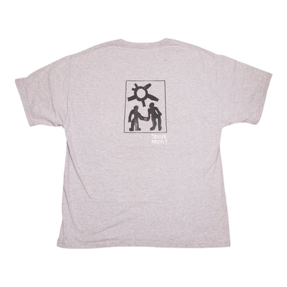 Upcycled Illustrated Screenprint T-shirt (L)