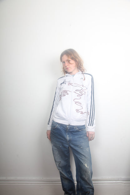 Zip Up Adidas Upcycled Jumper