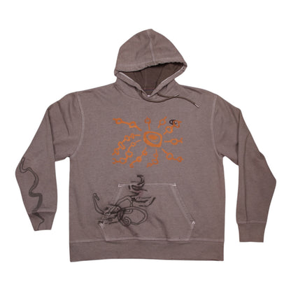 Vintage Upcycled Screenprint Hoodie (XL)