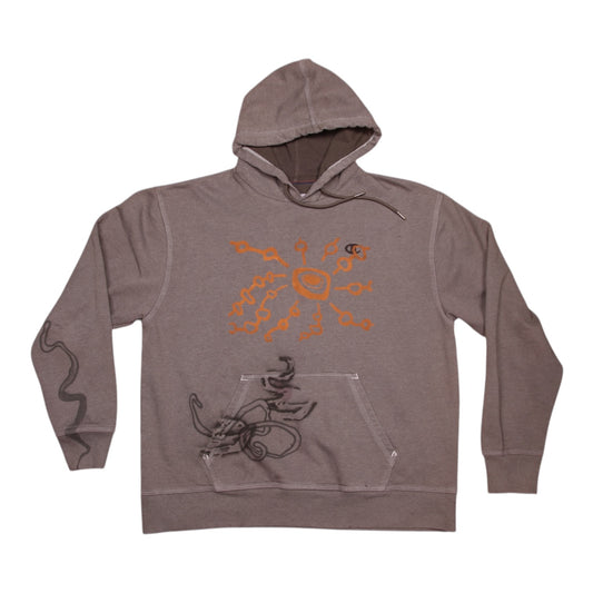 Vintage Upcycled Screenprint Hoodie (XL)