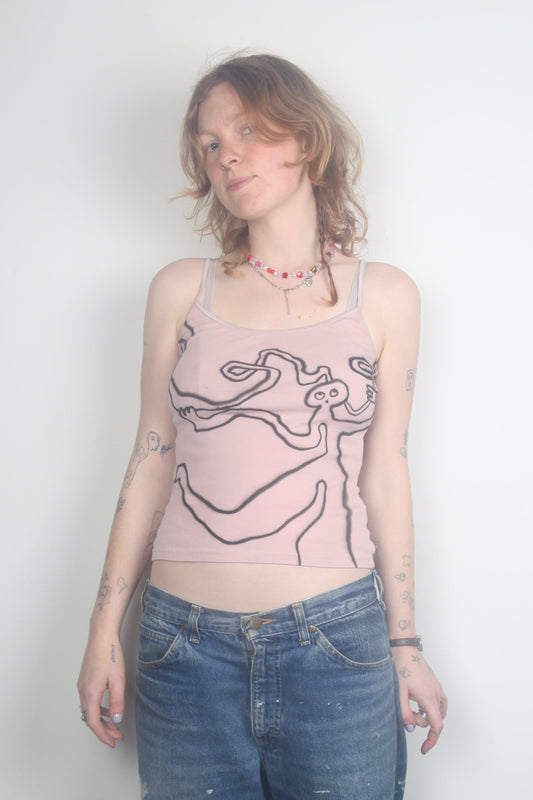 Upcycled Strappy Vest Top