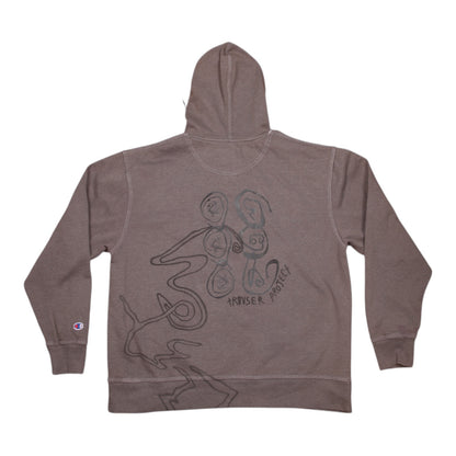 Vintage Upcycled Screenprint Hoodie (XL)