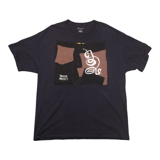 Upcycled Illustrated Screenprint T-shirt (L)