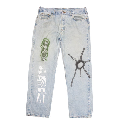 Upcycled Screenprint Carhartt Jeans (W38)