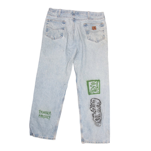 Upcycled Screenprint Carhartt Jeans (W38)