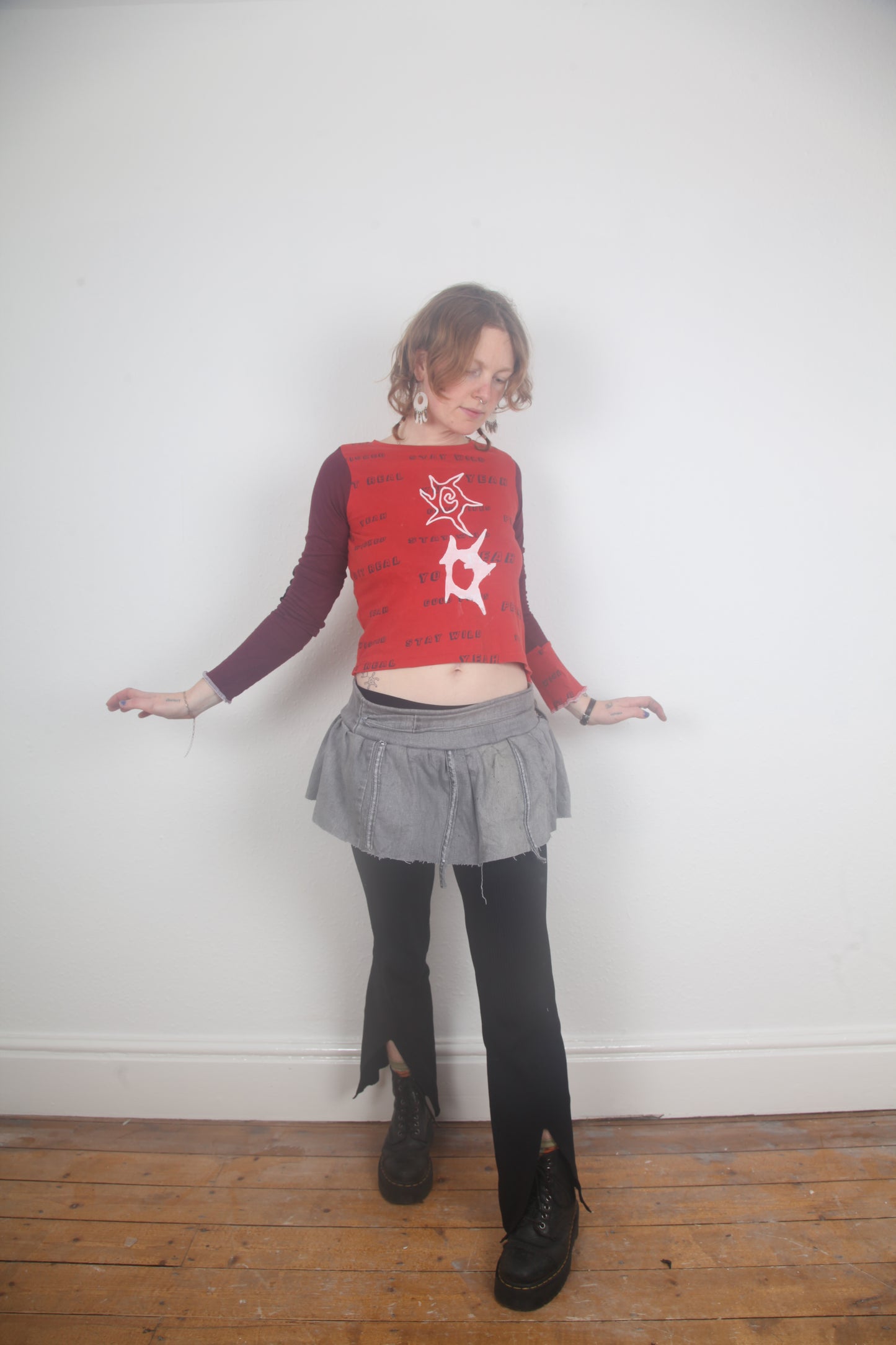 Long Sleeve Baby Tee Upcycled