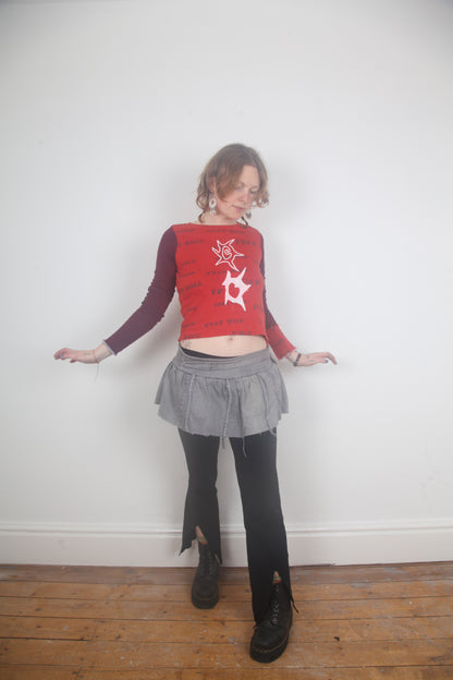 Long Sleeve Baby Tee Upcycled