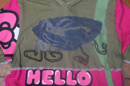 Reworked Hooded Long Sleeve Baby Tee (UK8)