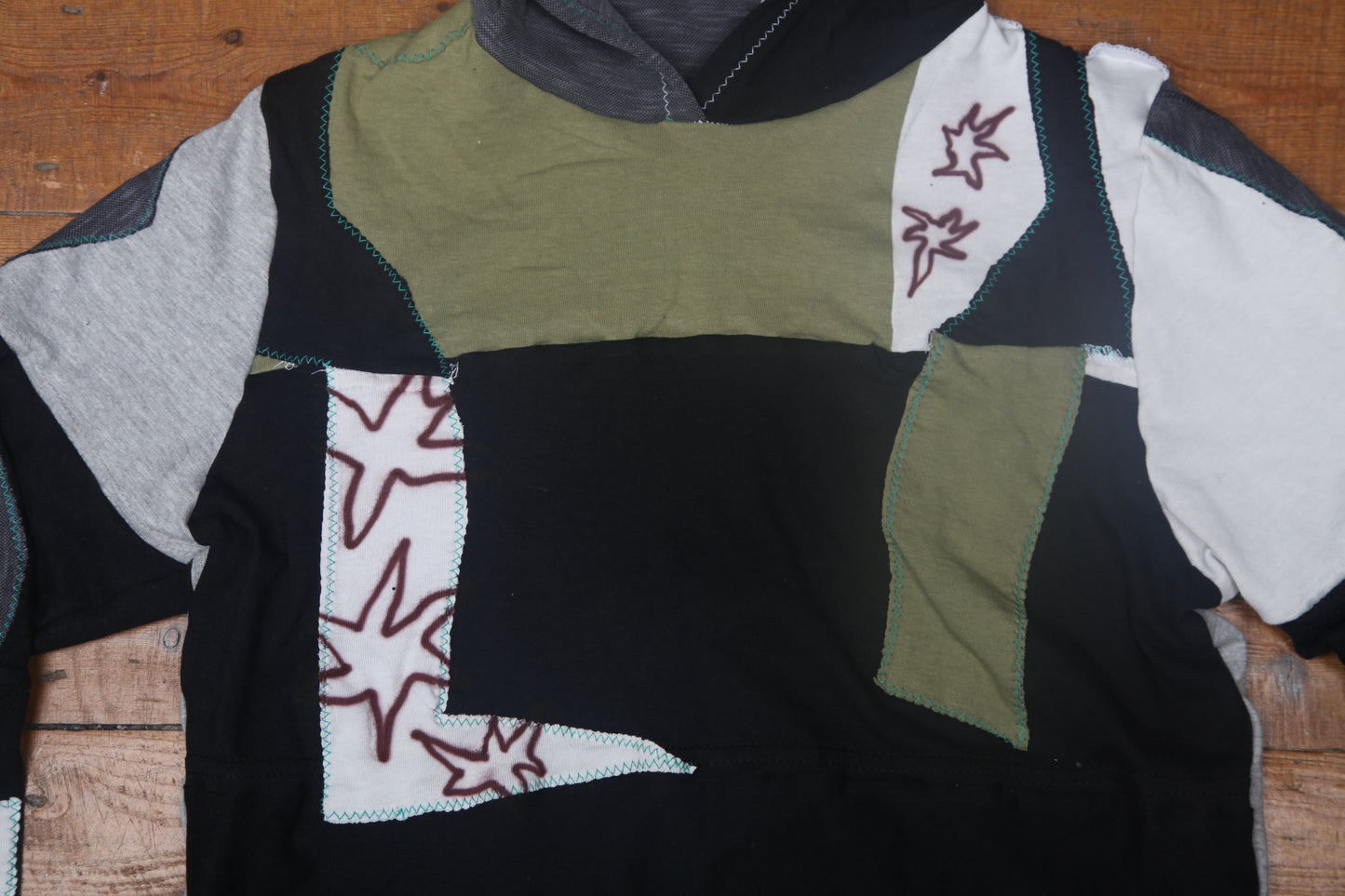 Reworked Hooded Long Sleeve Baby Tee (UK12)