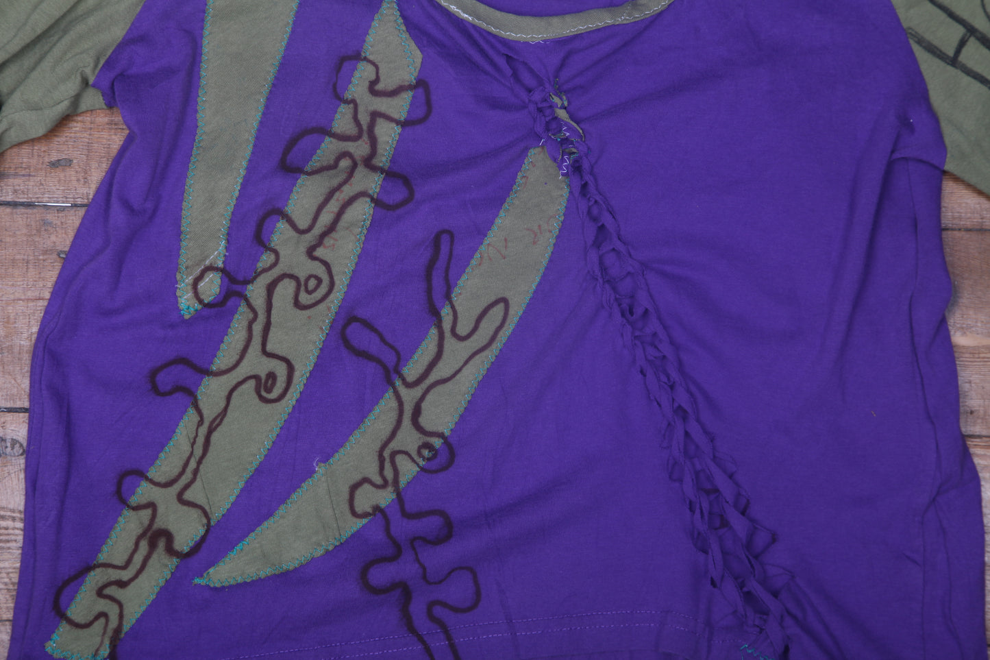 Reworked Hooded Long Sleeve Baby Tee (UK14)