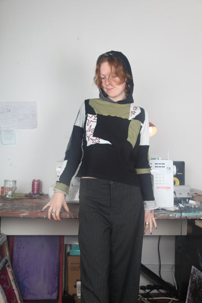 Reworked Hooded Long Sleeve Baby Tee (UK12)