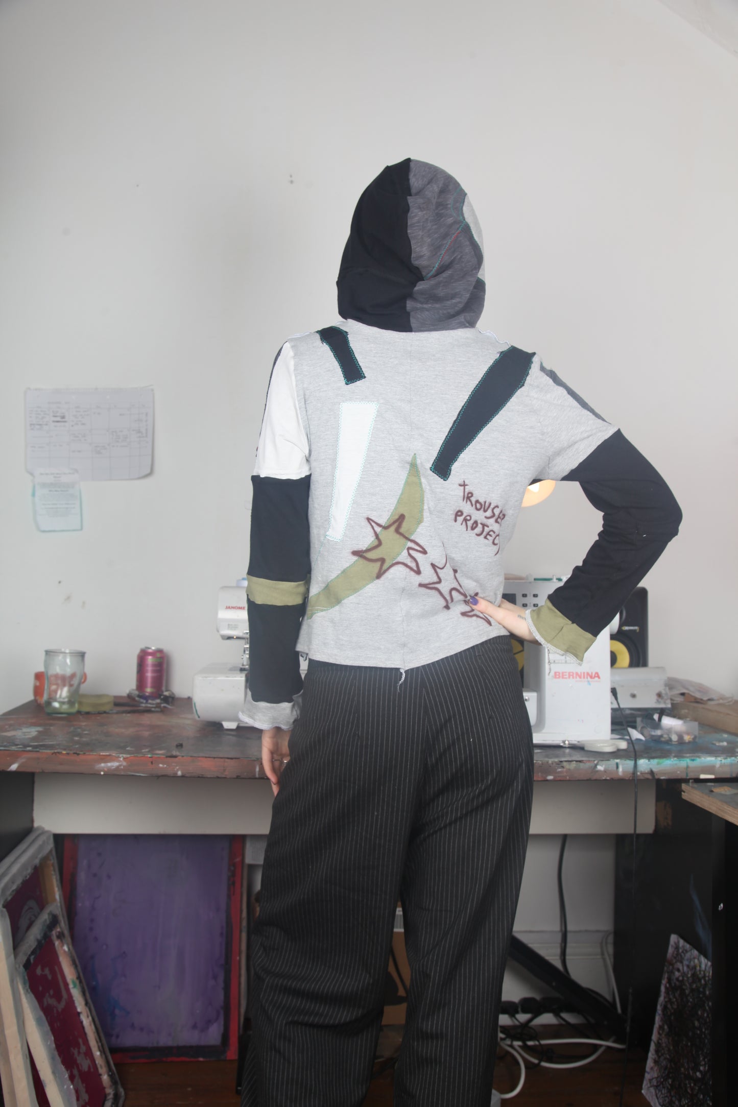 Reworked Hooded Long Sleeve Baby Tee (UK12)