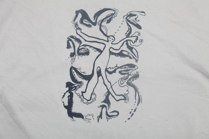 Graphic Screenprint Upcycled Sustainable Jumper (XL)