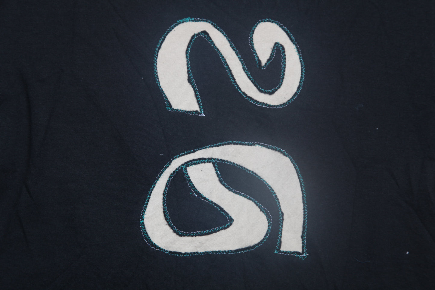 Graphic Screenprint Upcycled Sustainable Jumper (S)