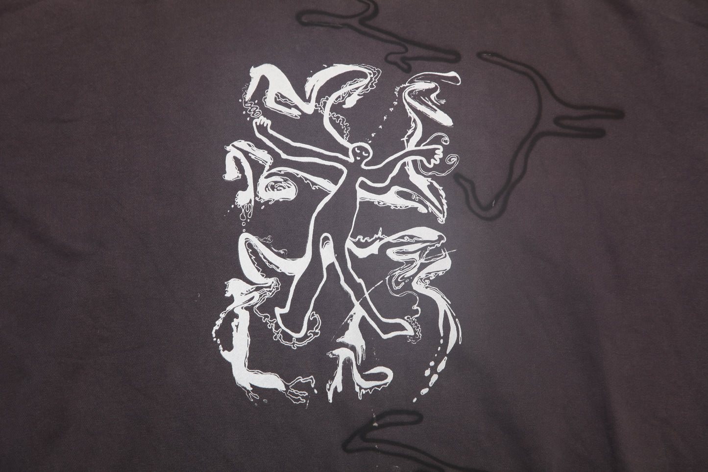 Graphic Screenprint Upcycled Sustainable Jumper (XXL)