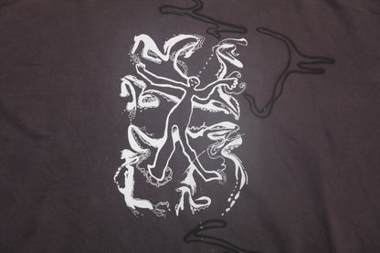 Graphic Screenprint Upcycled Sustainable Jumper (XXL)