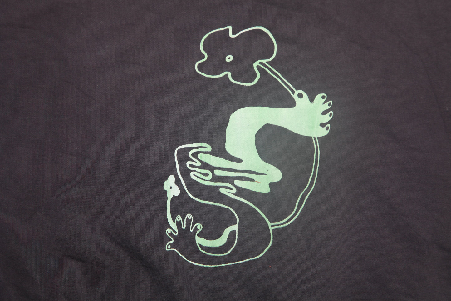 Graphic Screenprint Upcycled Sustainable Jumper (XXL)