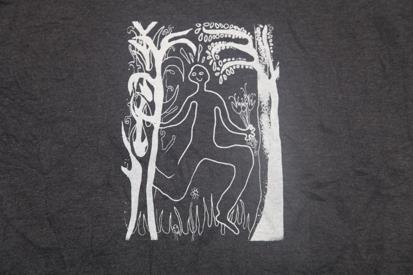 Graphic Screenprint Upcycled Sustainable Jumper (L)