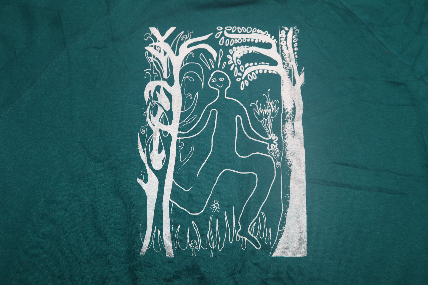 Graphic Screenprint Upcycled Sustainable Jumper (XL)