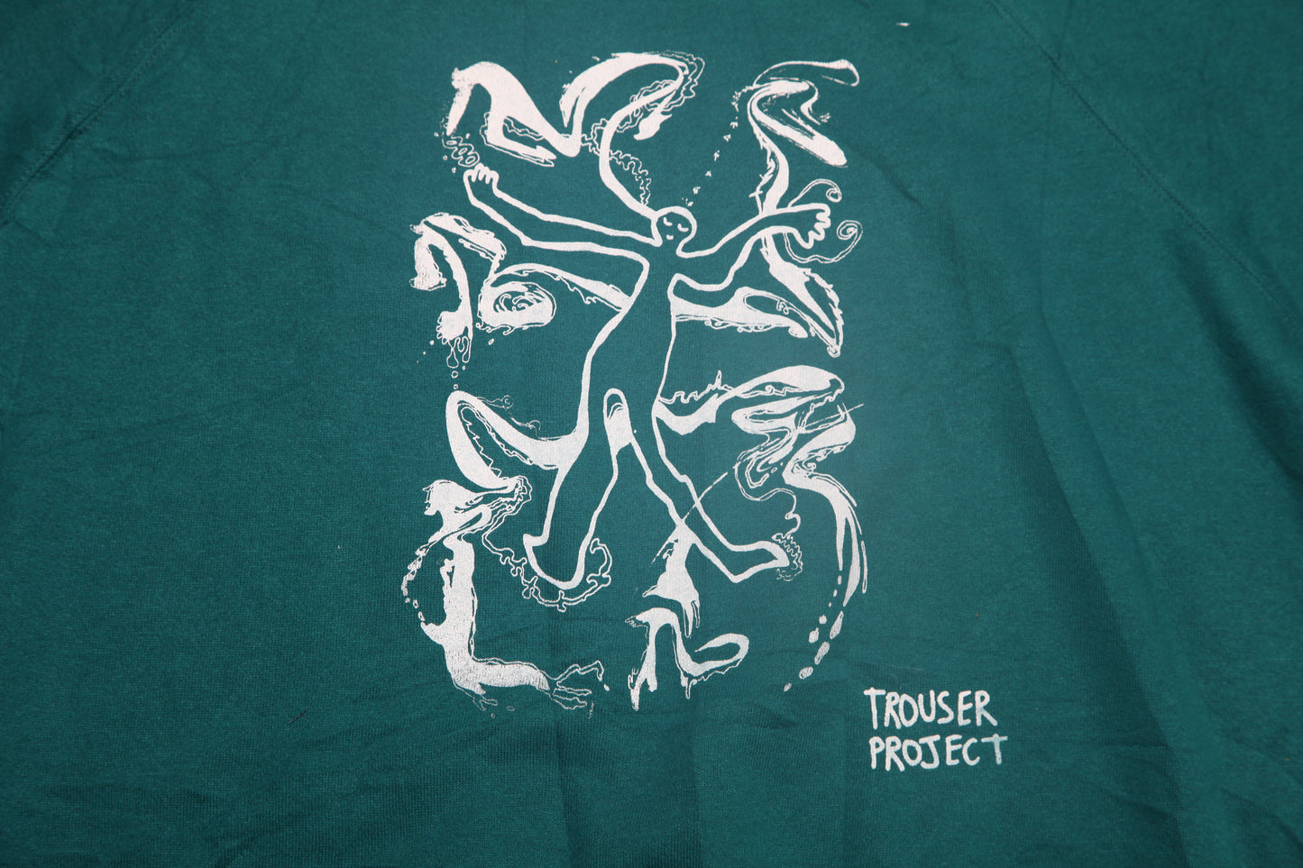 Graphic Screenprint Upcycled Sustainable Jumper (XL)