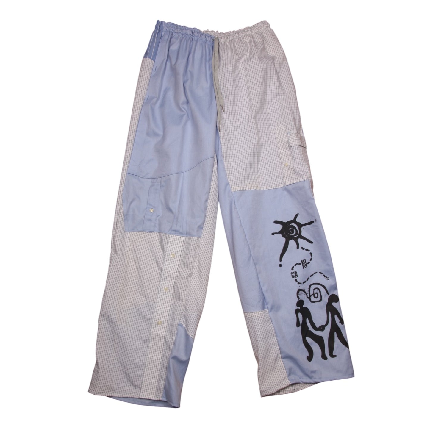 Summer lightweight patchwork trousers (Small/ UK6-12)