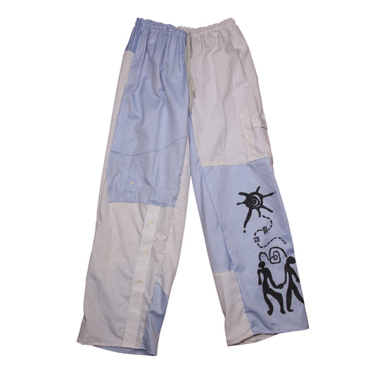 Summer lightweight patchwork trousers (Small/ UK6-12)