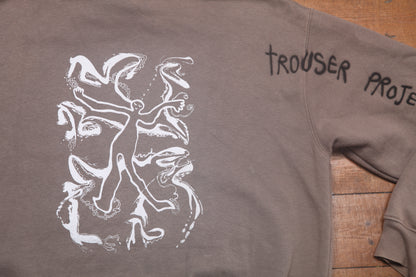 Graphic Screenprint Upcycled Sustainable Hoodie (L)