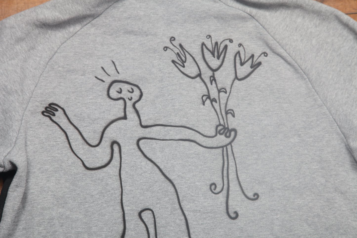 Nike Graphic Airbrush Upcycled Sustainable Hoodie (L)