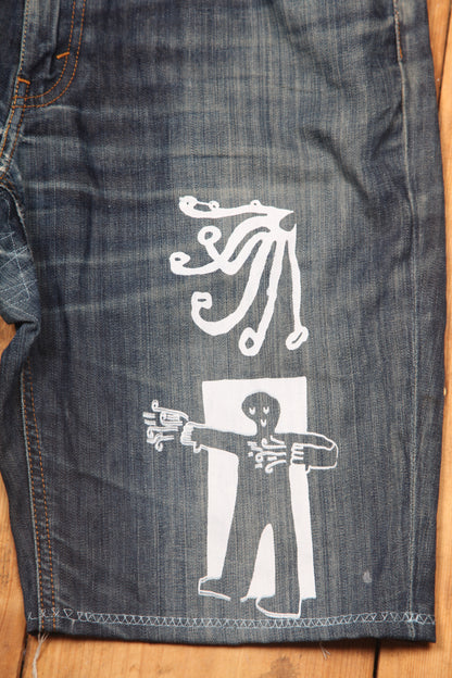 Upcycled Vintage Levi's Denim Jorts (W34)