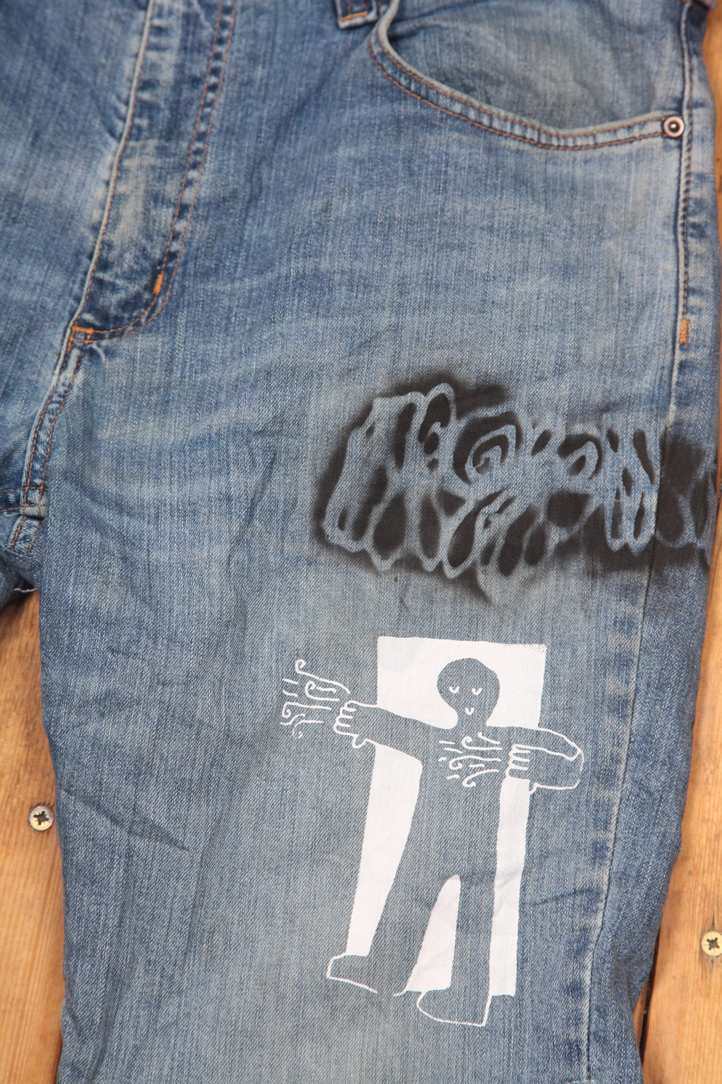 Upcycled Vintage Carhartt Denim Jorts (W34)