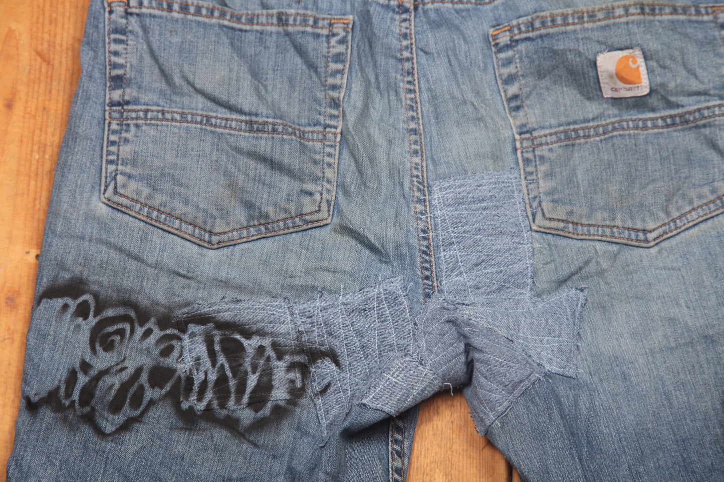 Upcycled Vintage Carhartt Denim Jorts (W34)