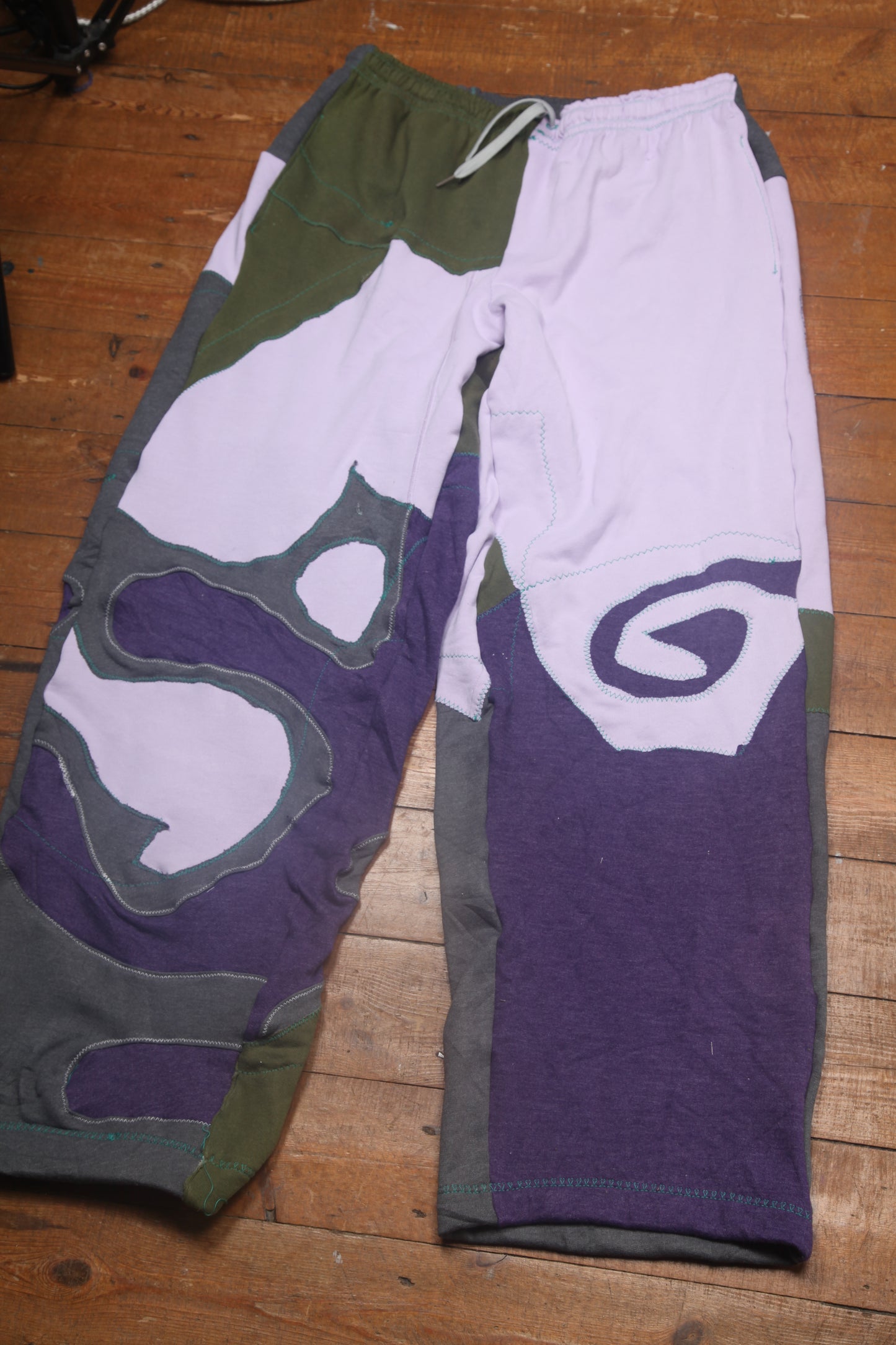 Patchwork Reworked Tracksuit Trousers (M)