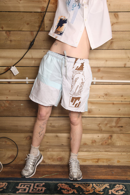Summer lightweight patchwork shorts (L/ UK12-18)