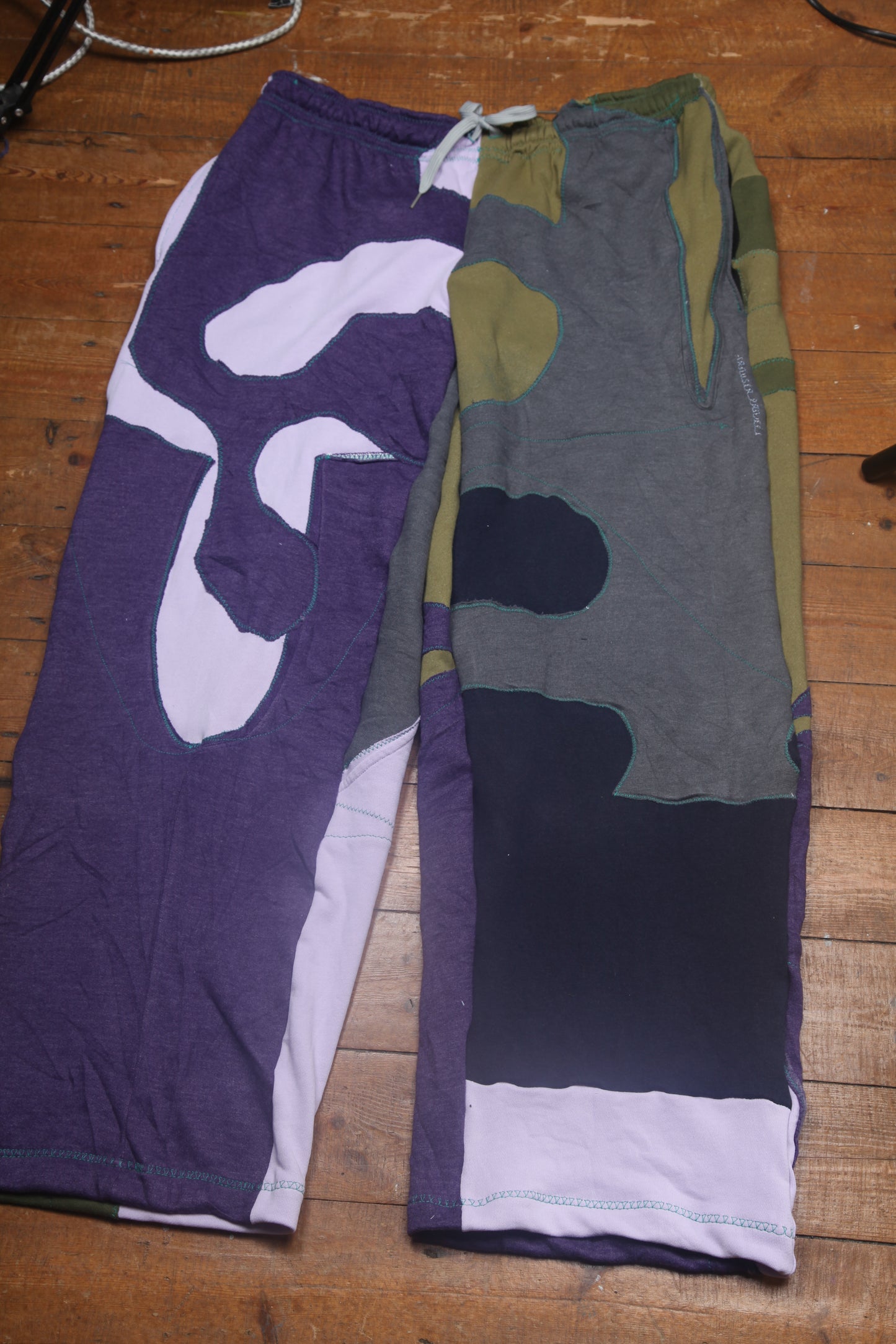 Patchwork Reworked Tracksuit Trousers (L)