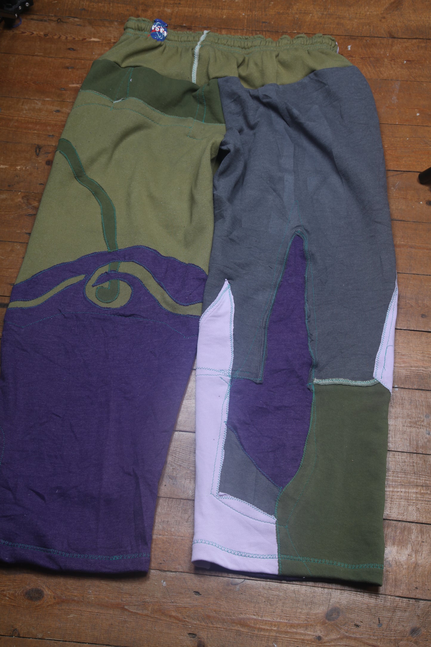 Patchwork Reworked Tracksuit Trousers (L)