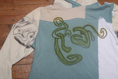 Long Sleeve Hooded Airbrush Top (UK14)