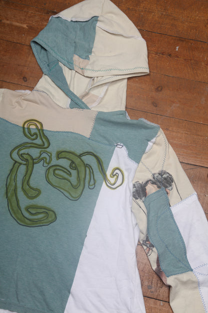 Long Sleeve Hooded Airbrush Top (UK14)