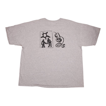 Upcycled Illustrated Screenprint T-shirt (2XL)