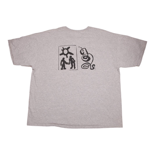 Upcycled Illustrated Screenprint T-shirt (2XL)