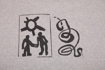 Upcycled Illustrated Screenprint T-shirt (2XL)