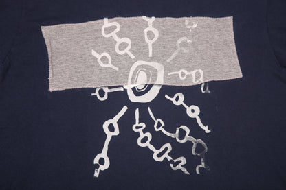 Upcycled Illustrated Screenprint T-shirt (L)