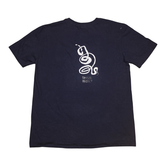 Upcycled Illustrated Screenprint T-shirt (L)