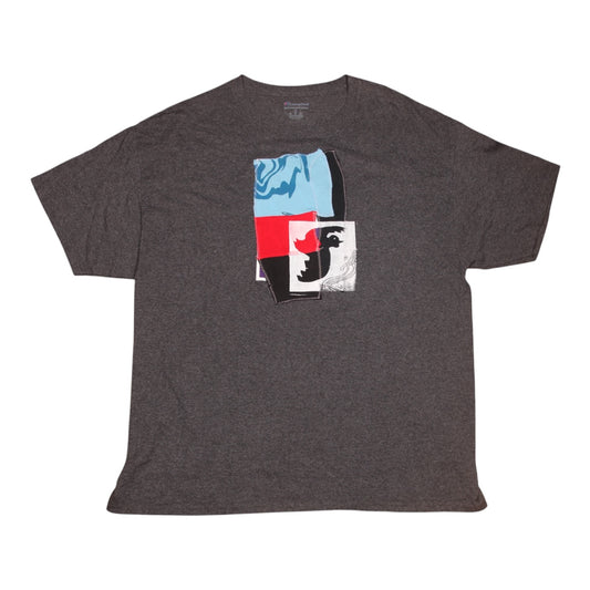 Upcycled Illustrated Screenprint T-shirt (XL)