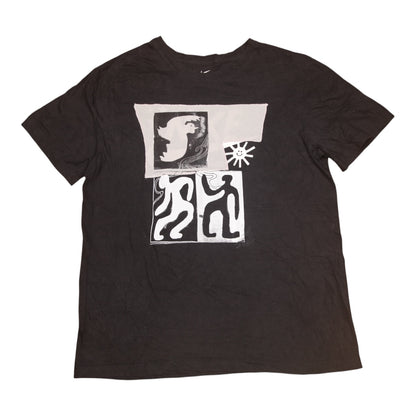 Upcycled Illustrated Screenprint T-shirt (L)