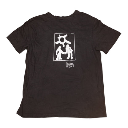 Upcycled Illustrated Screenprint T-shirt (L)