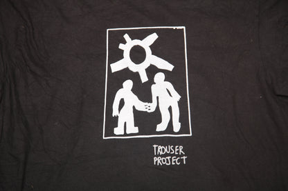 Upcycled Illustrated Screenprint T-shirt (L)